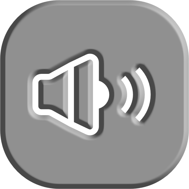 grey bevelled speaker icon