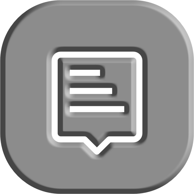 grey bevelled icon of a document with text